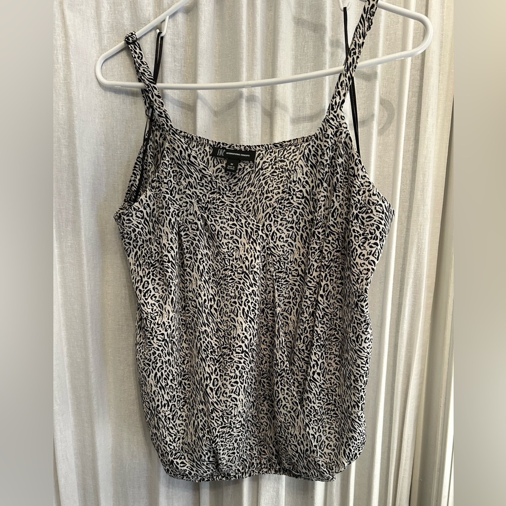 INC International Concepts Black and White Animal Print Camisole